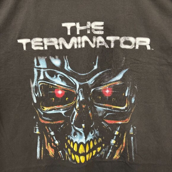 The Terminator Consider Yourself Warned Double Sided Movie Promo T-Shirt Size L - Picture 2 of 4